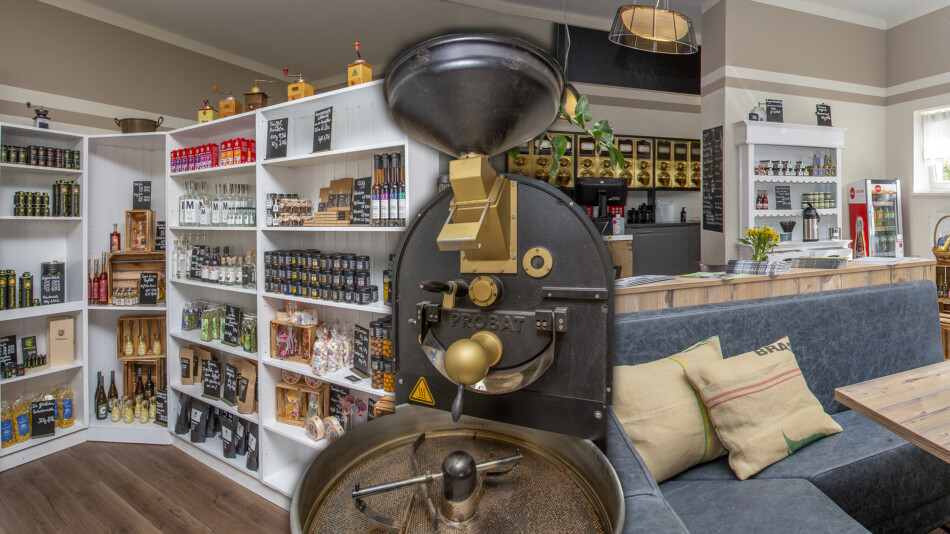 Kaffeerösterei in Göhren-Lebbin am Fleesensee.