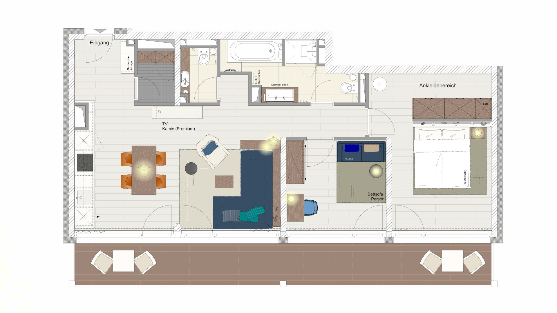 Grundriss der Fortune Suite