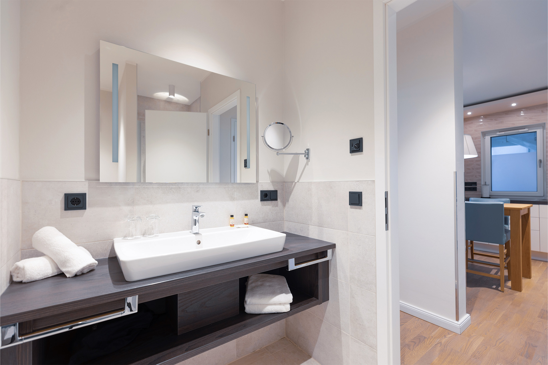 Badezimmer im Aurora Appartement.
