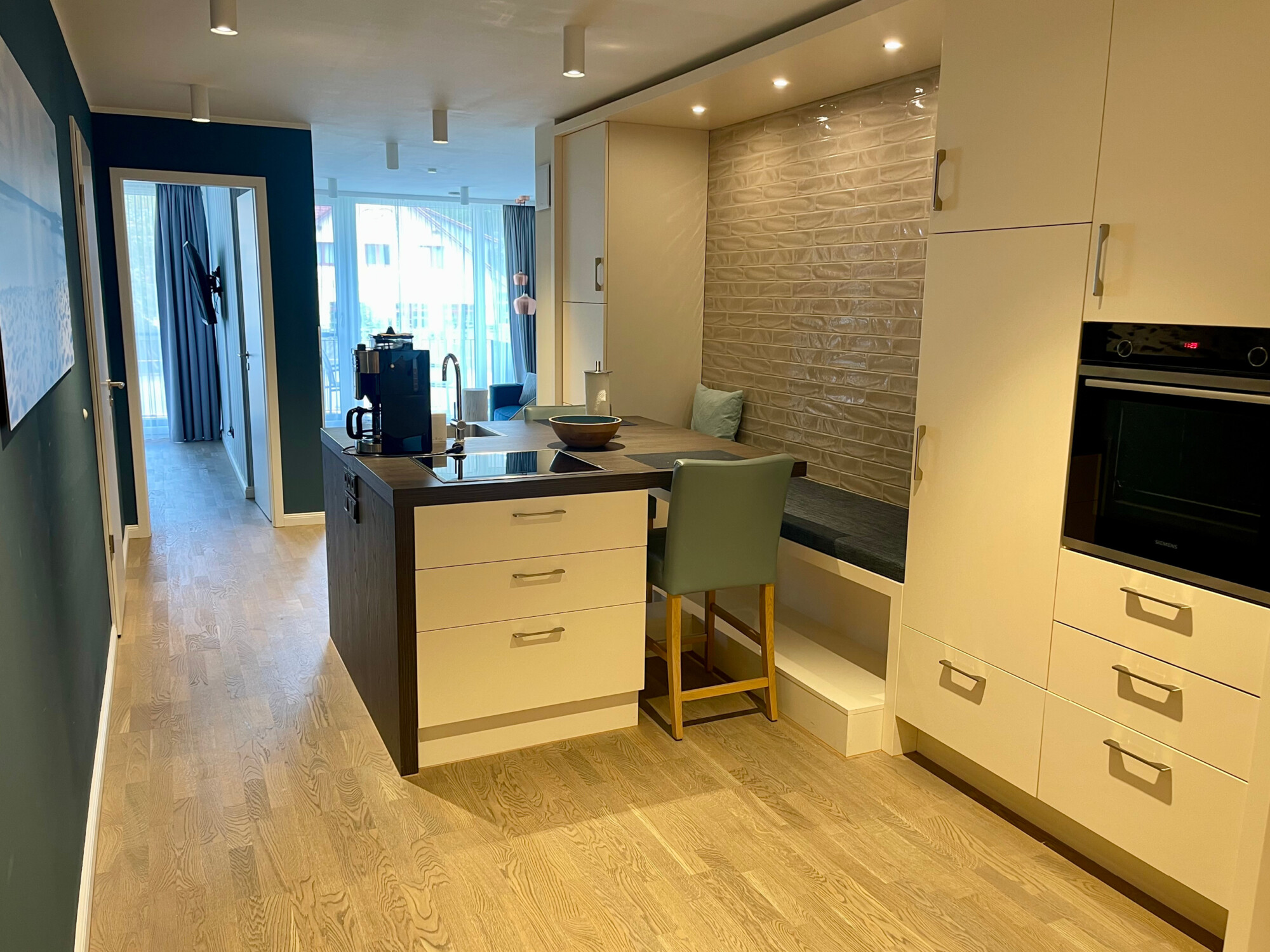 Küchenzeile in Apollo Ferienwohnung an der Müritz
